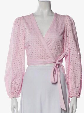 Loveshackfancy kinza wrap top LARGE [fits medium to large]